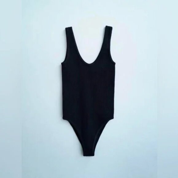 Zara Limitless Contour Ribbed Bodysuit XS-S - Picture 1 of 1